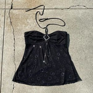 Vintage strapless halter top